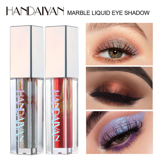 HANDAIYAN Eye Shadow Marble Liquid Eye Shadow Color Shine Diamond Chameleon Pearl Liquid Eye Shadow