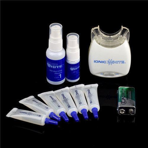 Ionic white  7 LED Whitening System IONIC WHITE REFILL KITs Toothpaste Whitening Mouthwash teeth cleaner