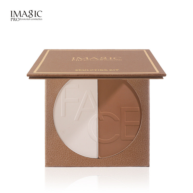 Two Color Contouring Powder Nose Three Dimensional V Face Shadow Powder Brightening Statute Lines One-Piece Contouring Tray