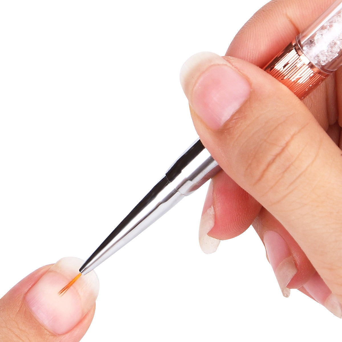 Monja Nail Art Metal Acryl Liquid Powder Carving UV Gel Extension Builder Franse Bloem Streep Schilderij Tekening Liner Brush