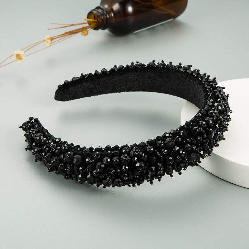 Ins New Baroque Hand-Sewn Stellalou Headband Full Of Crystal Headband