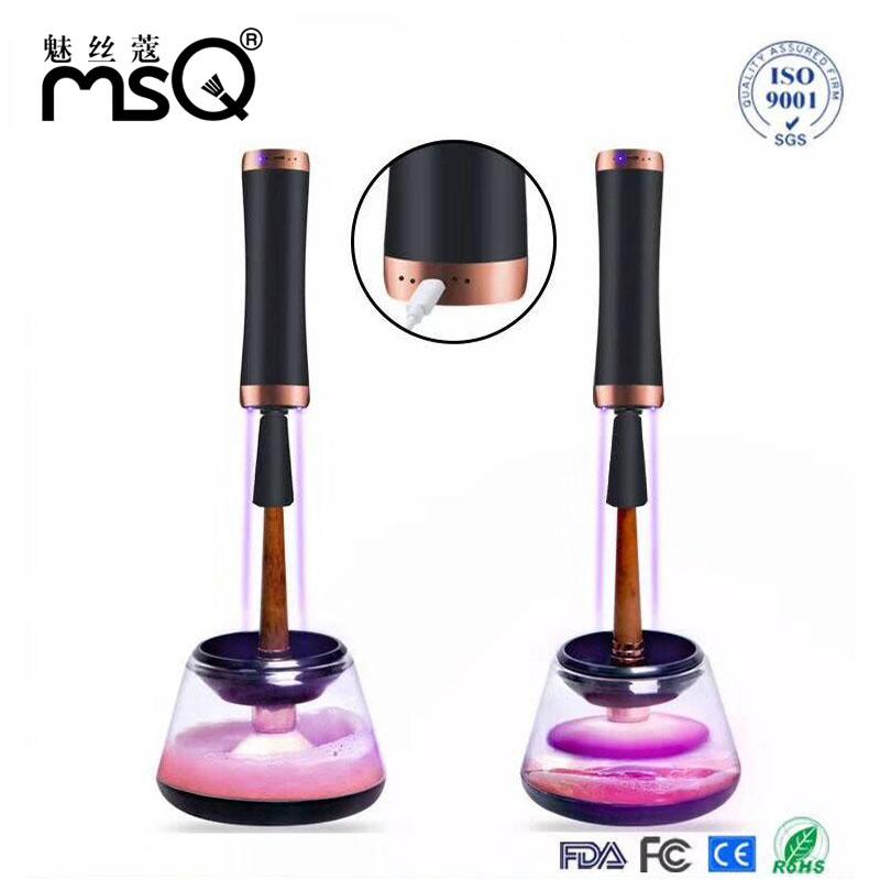 MSQ Professional Makeup Brushes Cleaner Dryer Washing Machine Automatic Rotation Cosmetic Make Up Brush Set Cleaning Tool