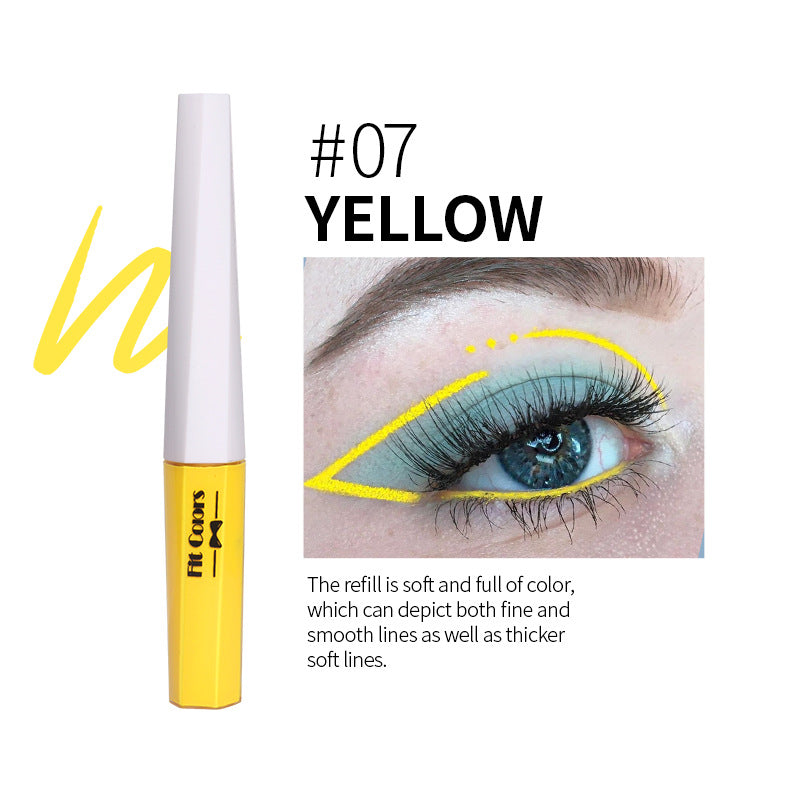 Fit Colors Fluorescent Luminous Color Eyeliner Rainbow Painted Graffiti Waterproof Quick Drying Eyeliner