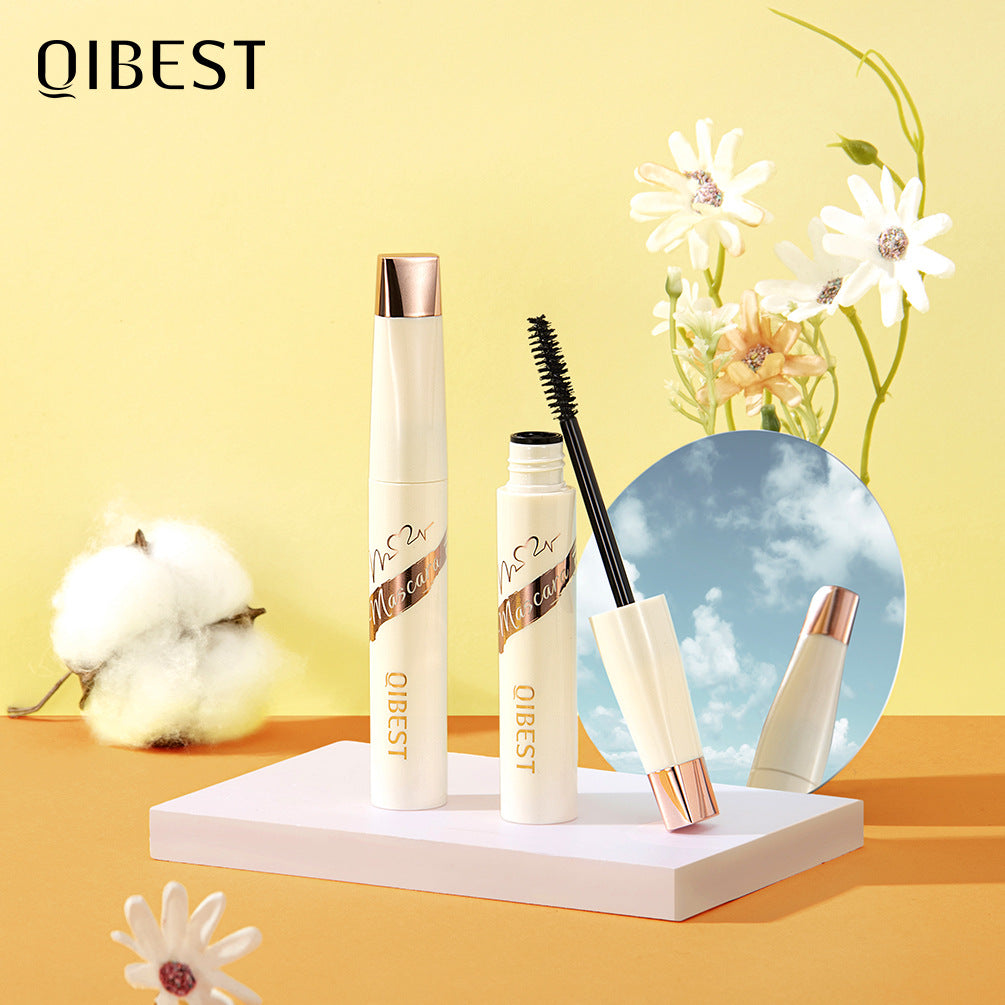 QIBEST Charm Curling Mascara Waterproof And Not Smudged 4D Mascara For Long Eyes