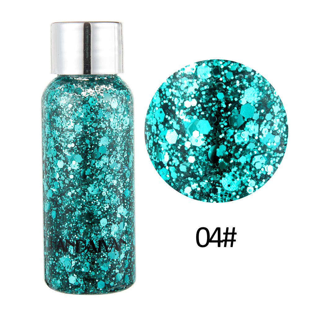 HANDAIYAN Mermaid Scales Face Body Sequined Body Lotion Sequins Eyeshadow Bright Polarized Stage Makeup
