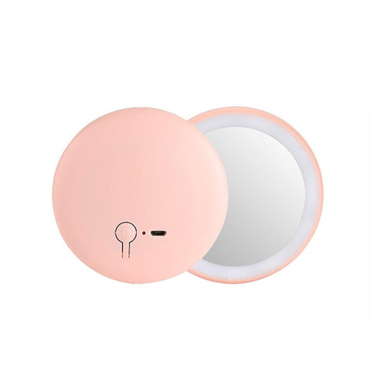 Classic Rechargeable Mini Portable Round HD Makeup Cosmetic Mirror with 12LED Lights