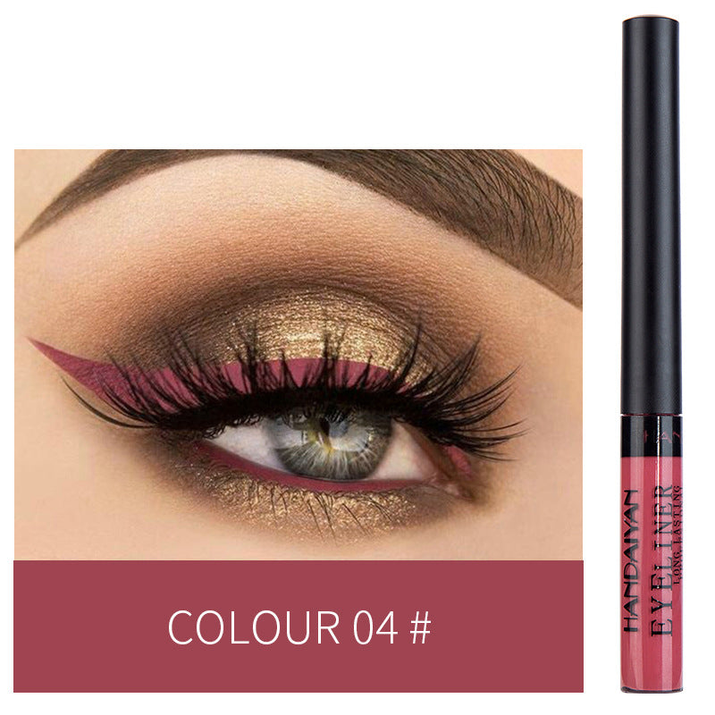 HANDAIYAN 12 Color Matte Color Liquid Eyeliner Long Lasting Non-Smudge Liquid Eye Shadow