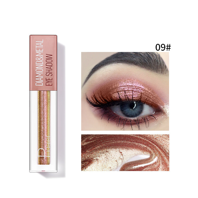 Pudaier Star Diamond Yaojin Liquid Eye Shadow Lying Silkworm Brightens Polarized Mermaid Ji Metal Eye Shadow Liquid