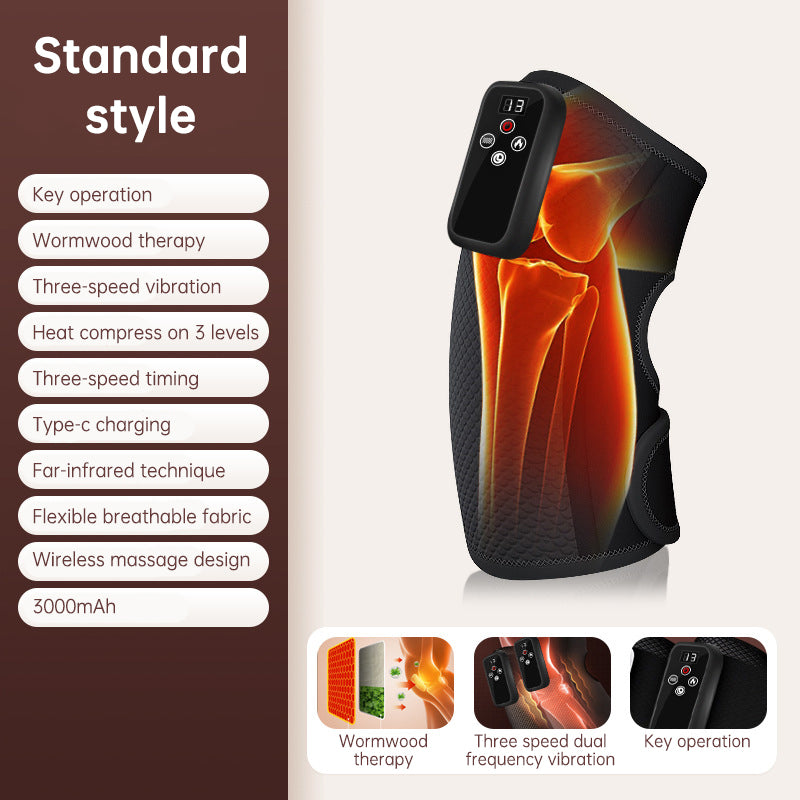 Electric heating knee massage instrument, vibration moxibustion, shoulder and elbow joint pain, hot compress knee massager for old cold legs