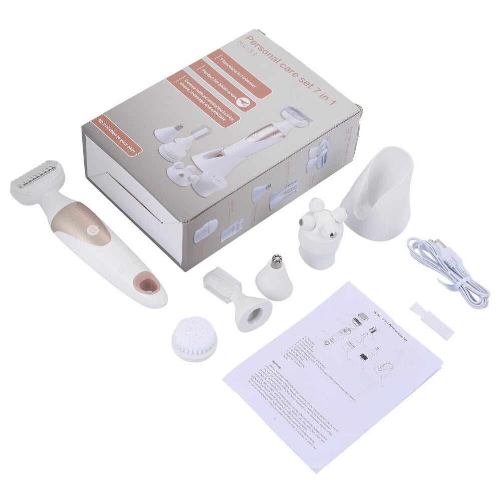 5 In 1 Electric Shaver Waterproof Razor Shaving Machine Women Hair Leg Bikini Depilation Trimmer Depilatory Hair Remover