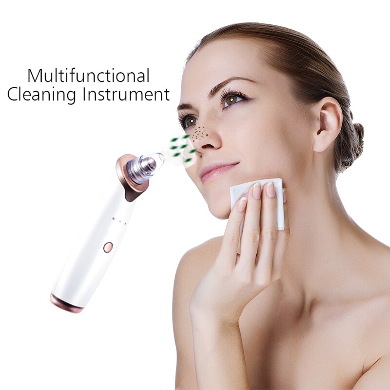 Blackhead Remover Skin Care Pore Vacuum Acne Pimple +USB Facial Cleansing Brush Mini Face Cleaner Silicone+Scratch