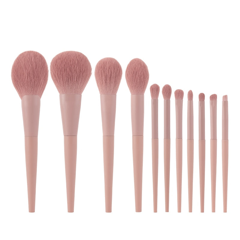 Anmor 11/8Pcs/lot  Makeup Brushes Set Synthetic Hair Professional Make Up Brush For Eyeshadow Foundation Powder Eyeliner Eyelash