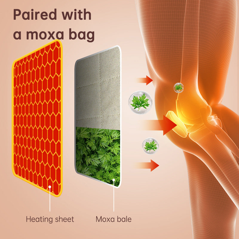 Electric heating knee massage instrument, vibration moxibustion, shoulder and elbow joint pain, hot compress knee massager for old cold legs