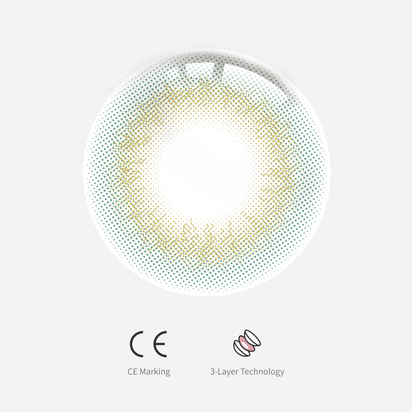 1pcs CE  Certificate Colored Contact Lenses For Eyes Natural Color Lenses Women Men Makeup Accessories with Contact Lens Case Gift Green