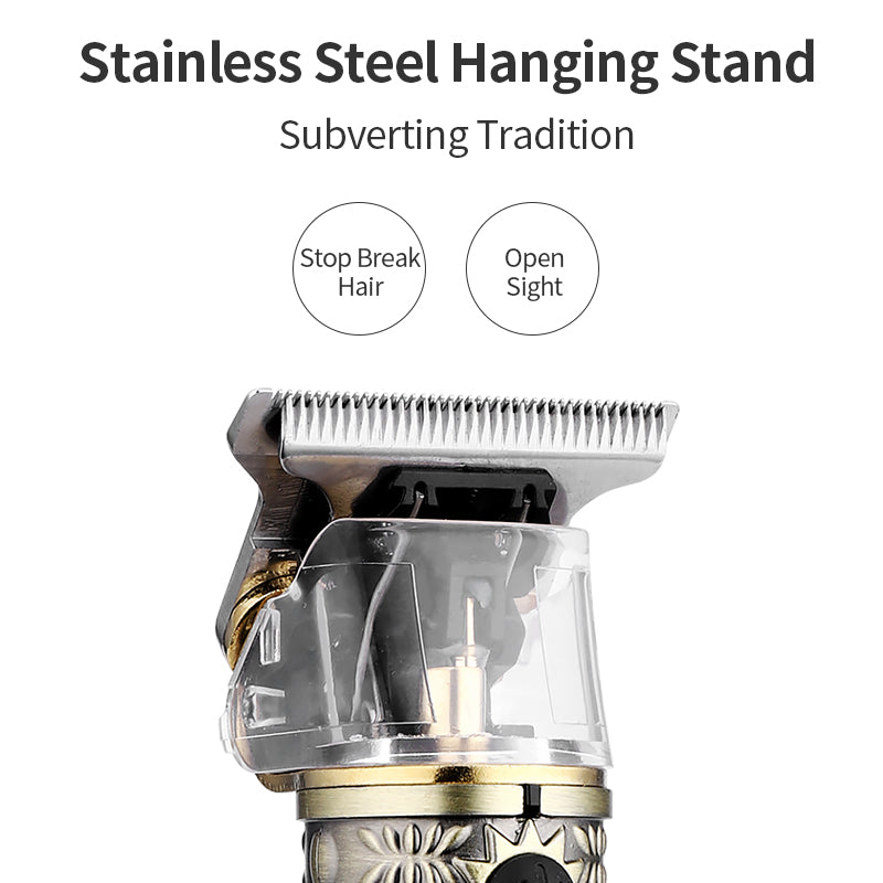 Electric Hair Clipper T9 Multi Accessory LCD Rechargeable Retro Oil Head Engraving Electric Hair Clipper