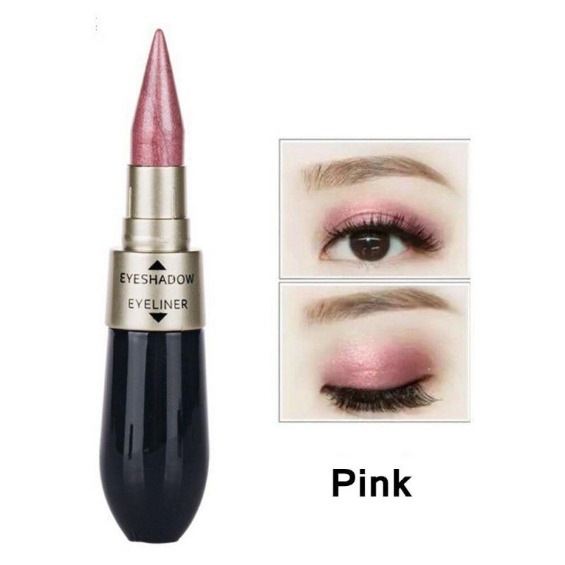Creative Double-end Eyeshadow Black Eyeliner Pencil Waterproof 6 Colors Pigment Shimmer Glitter Smokey Eye Makeup Tool HOT TSLM2