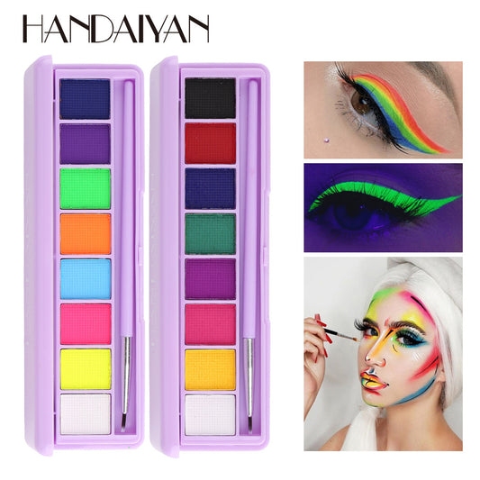HANDAIYAN Water Soluble Body Paint Cream Eyeliner Eye Shadow Ultraviolet Luminous Paint Face And Body Paint