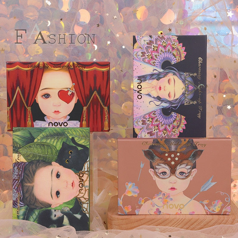 NOVO 5290 Eight-color Eye Shadow Palette Earth Color Makeup Plate Is Not Easy To Smudge