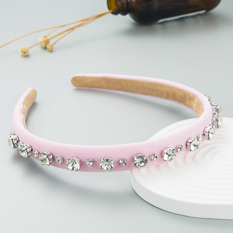 Hair Hoop Fashion Shiny Rhinestone Baroque Hair Hoop Hair Cave Female Korean Trend Thin Edge Hair Band Hair Accessories