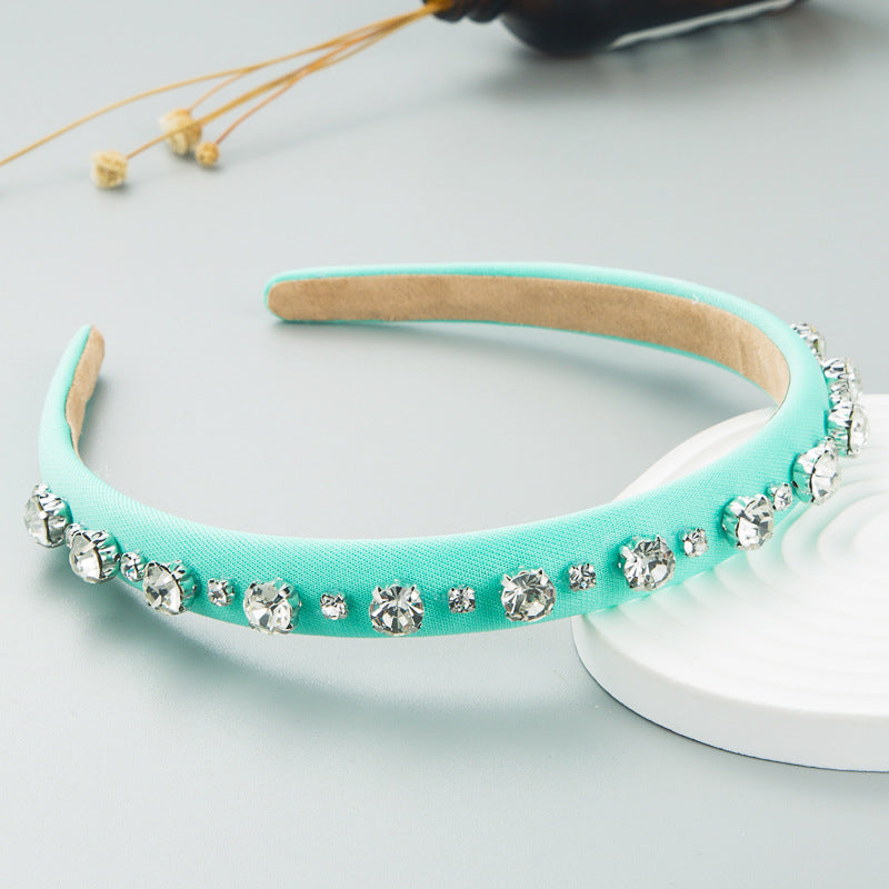 Hair Hoop Fashion Shiny Rhinestone Baroque Hair Hoop Hair Cave Female Korean Trend Thin Edge Hair Band Hair Accessories