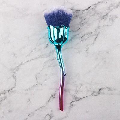 Flower Nail Brush For Manicure Rose Nail Art Brush Nail Accesories Tools Popular Round Small Gel polish Dust Cleaning Brushes