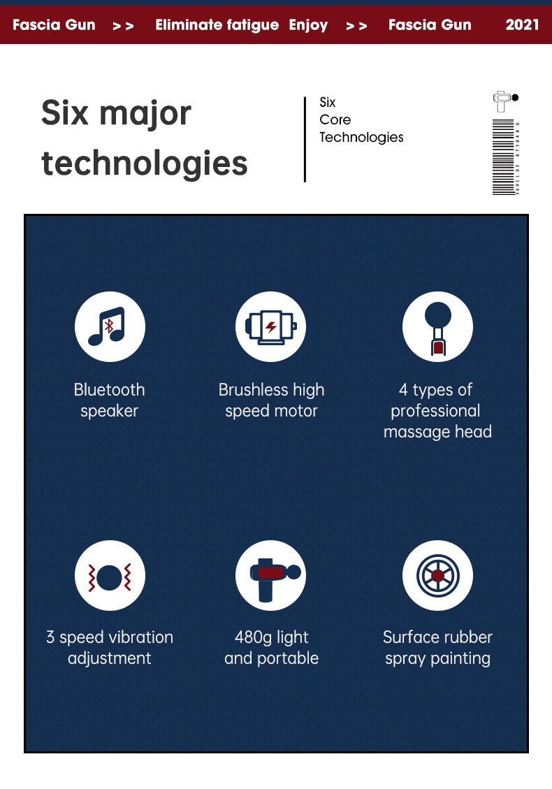 CP-F10 fascia gun muscle massager cervical muscle relaxer electric menstrual gun leg electric