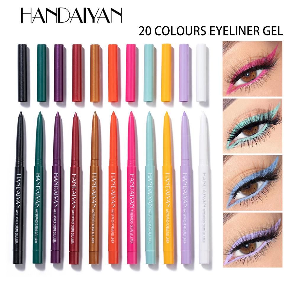 HANDAIYAN 20 Color Pearlescent Matte Waterproof And Difficult To Smudge Eyeliner Pen Rotatable Eye Shadow Eyeliner