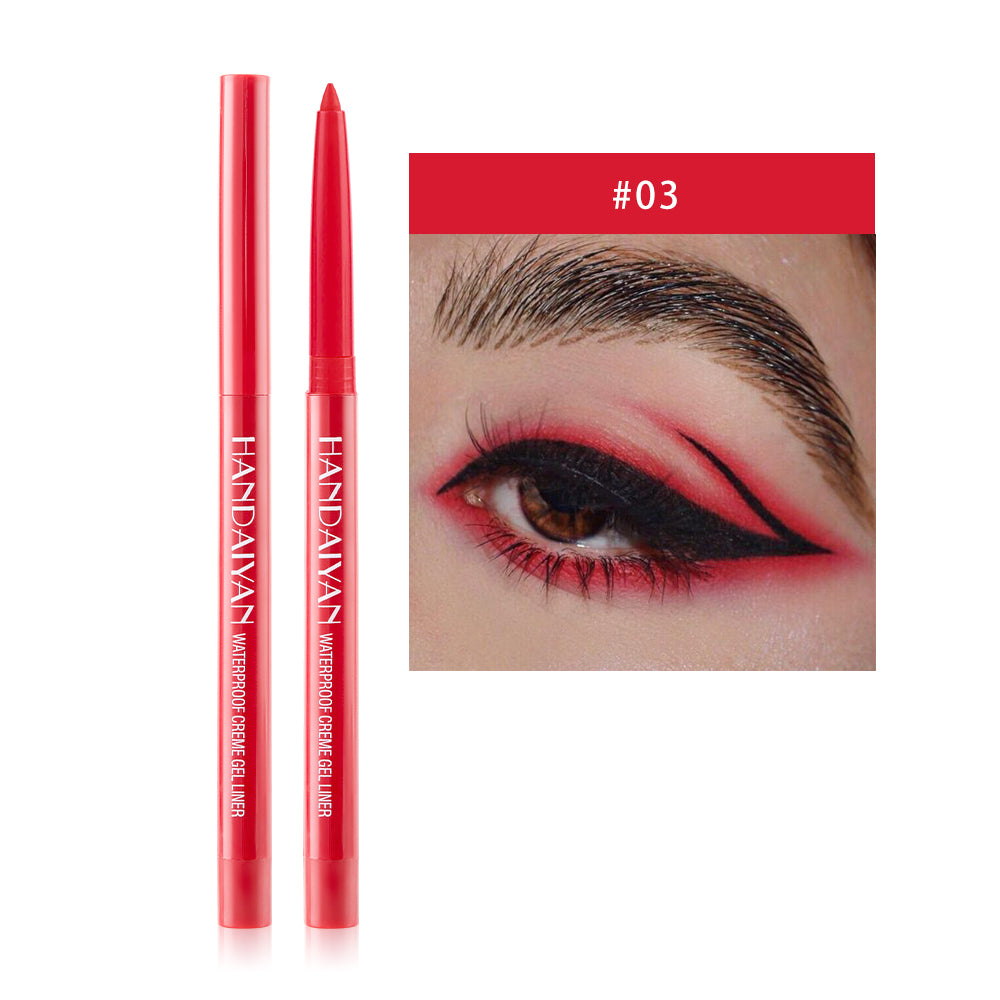 HANDAIYAN 20 Color Pearlescent Matte Waterproof And Difficult To Smudge Eyeliner Pen Rotatable Eye Shadow Eyeliner