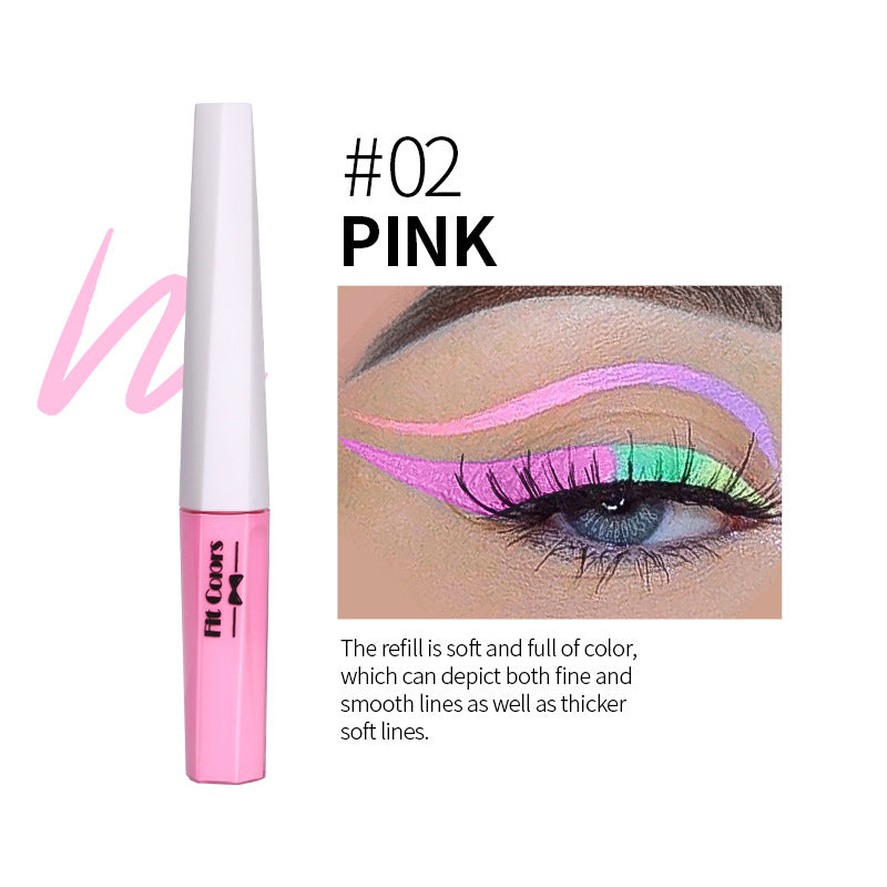 Fit Colors Fluorescent Luminous Color Eyeliner Rainbow Painted Graffiti Waterproof Quick Drying Eyeliner