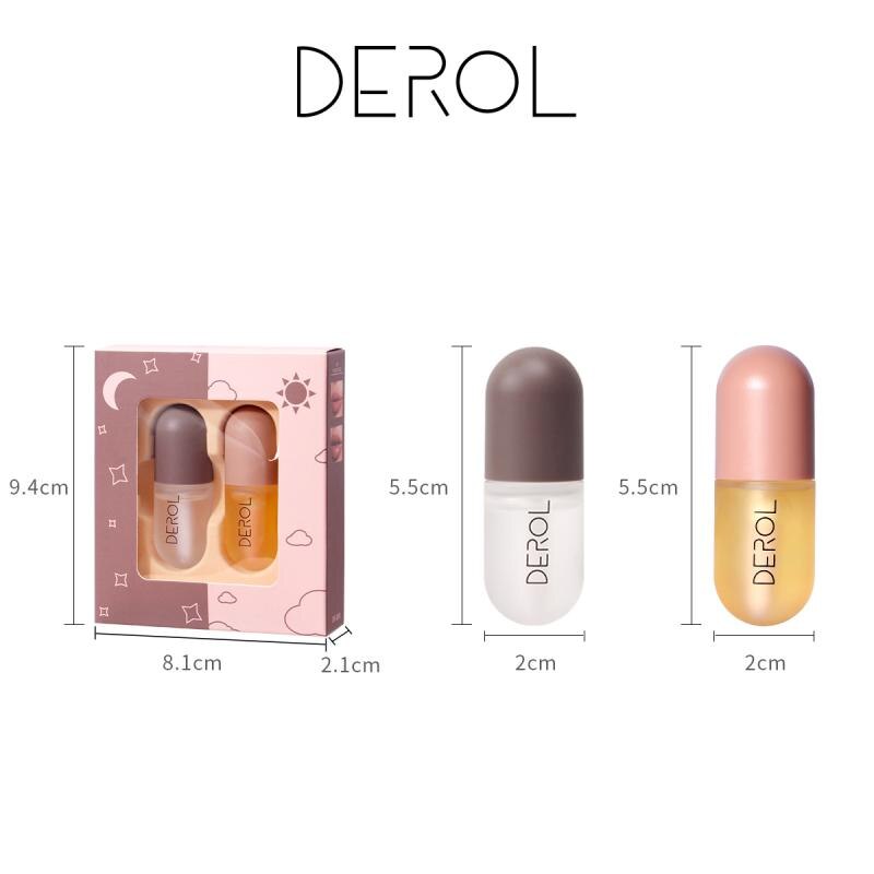 DEROL Ginger Mint Lip Plumping Liquid Plump and Increase Moisturizing and Moisturizing Lip Set Box Lip Plumping Lip Enhancer