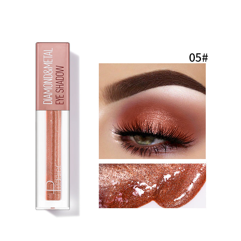 Pudaier Star Diamond Yaojin Liquid Eye Shadow Lying Silkworm Brightens Polarized Mermaid Ji Metal Eye Shadow Liquid