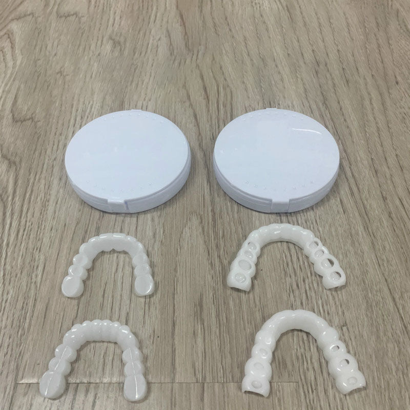 Upper Teeth And Lower Teeth Simulation Braces Non-Porous Braces Whitening Sleeves Second-Generation Silicone Simulation Teeth Dentures