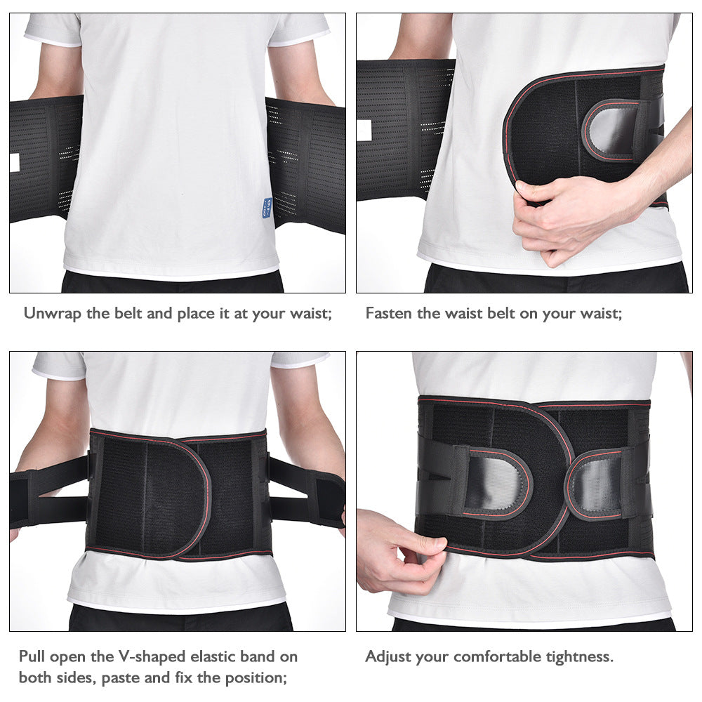 HailiCare Self-Heating Belt Lumbar Disc Herniation Magnetic Therapy Massage Widening Steel Plate Orthopedic Belt