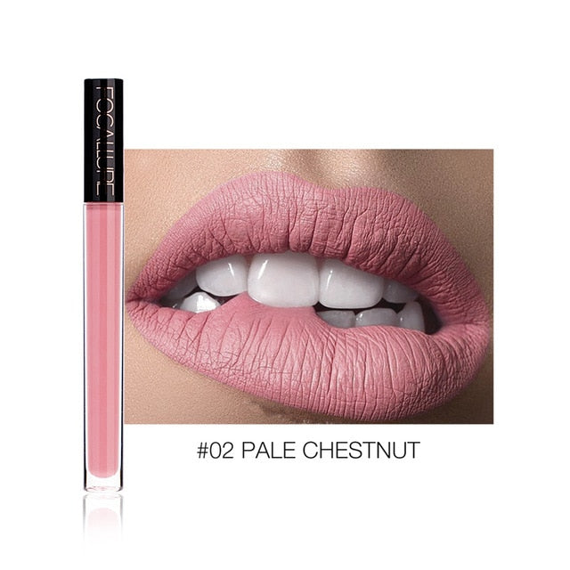 FOCALLURE Liquid Lipstick Makeup Matte Lip Tint Sexy Pigment Waterproof Batom Tint Nude Gloss Kiss-proof Lips Make up