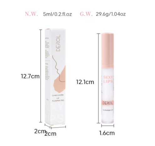 DEROL Ginger Mint Lip Plumping Liquid Plump and Increase Moisturizing and Moisturizing Lip Set Box Lip Plumping Lip Enhancer