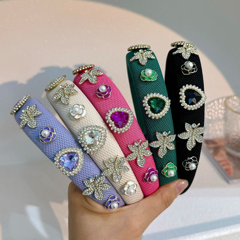 Fashionable Drip Oil Camellia Love Hair Hoop