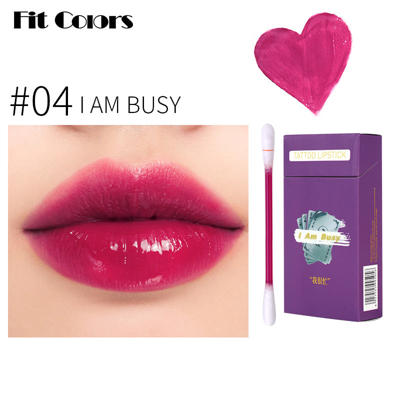 Cigarette Case Cotton Swab Lip Glaze Dyed Lip Liquid Disposable Non-Stick Cup Liquid Lipstick