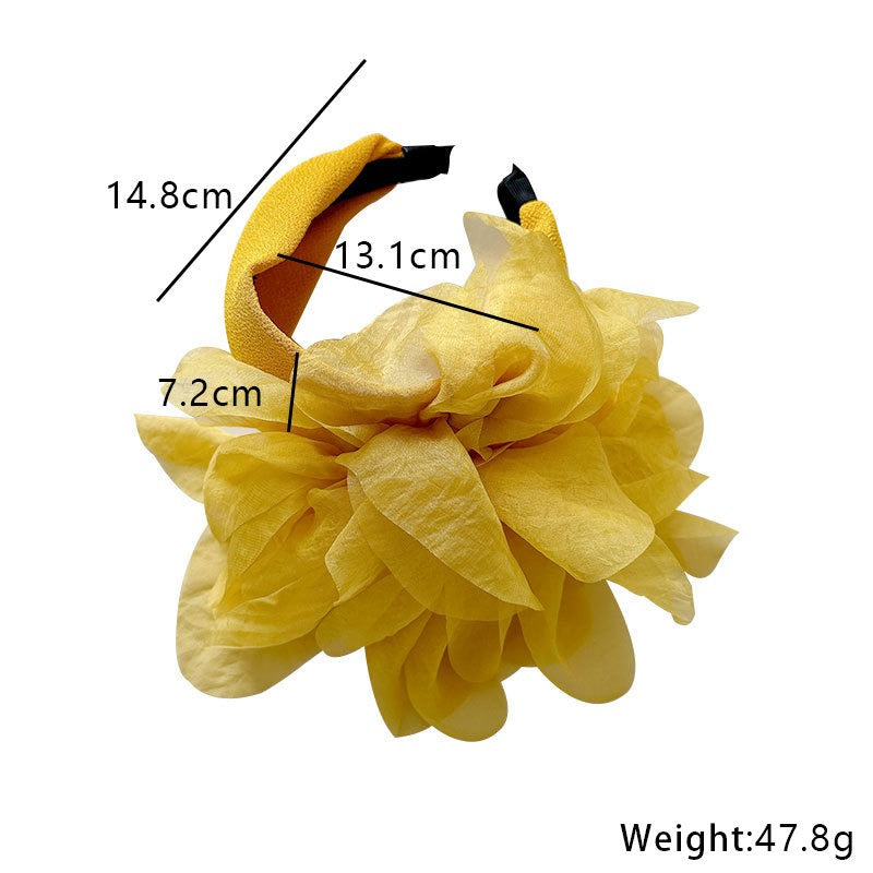 Fashion fabric oversized colorful flower fashion headband