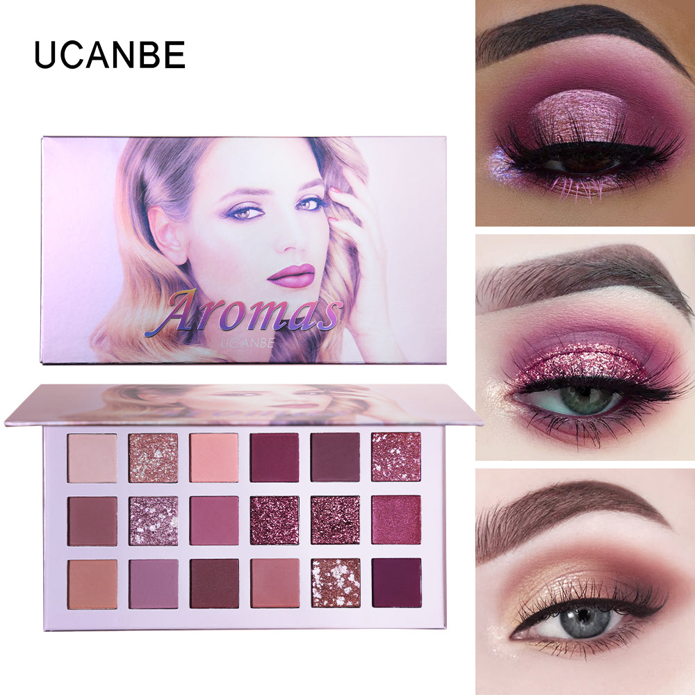 UCANBE Aromas Nude Eye Shadow Palette 18 Color Eyeshadow Shimmer Waterproof Paleta De Sombra Makeup Pallete