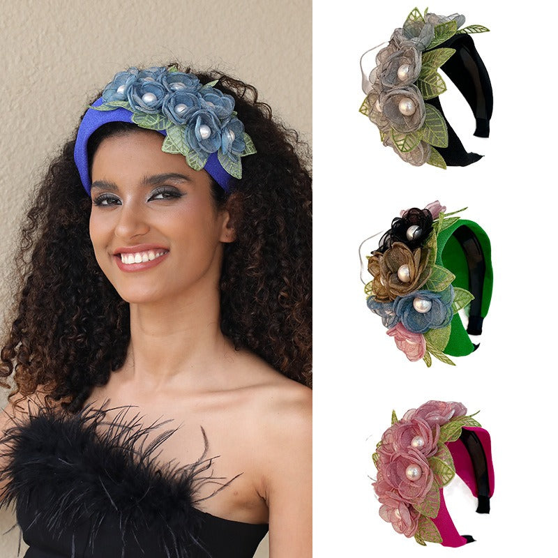 Handmade Fabric Headband for Fashion Flower Series