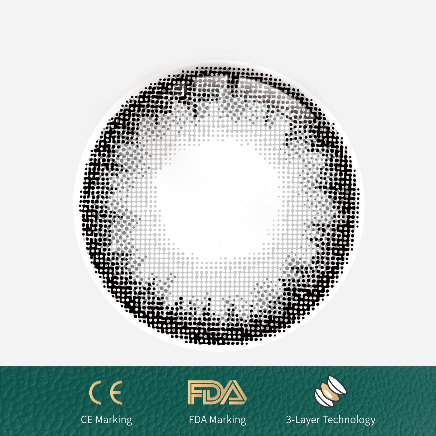 1Pcs FDA Certificate Eyes Beautiful Pupil Colorful Girl Cosplay Contact Lenses Gray(0-600Â°)