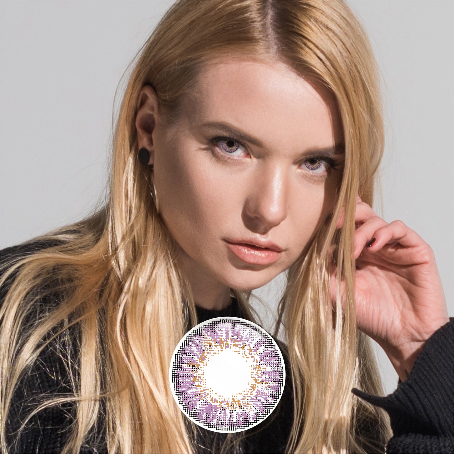 1Pcs FDA Certificate Eyes Beautiful Pupil Colorful Girl Cosplay Contact Lenses Violet