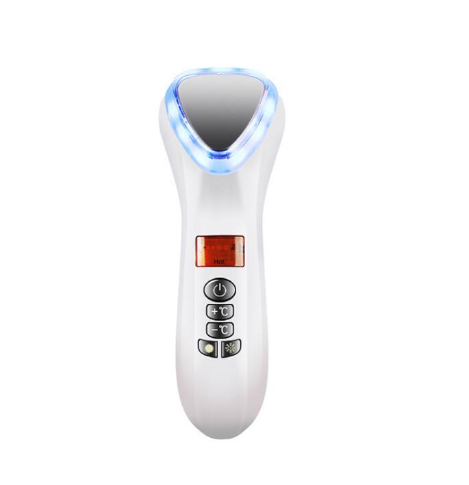 Ultrasonic Cryotherapy LED Hot Cold Hammer Facial Lifting Vibration Massager Face Body Spa Import Export Beauty Salon Machine