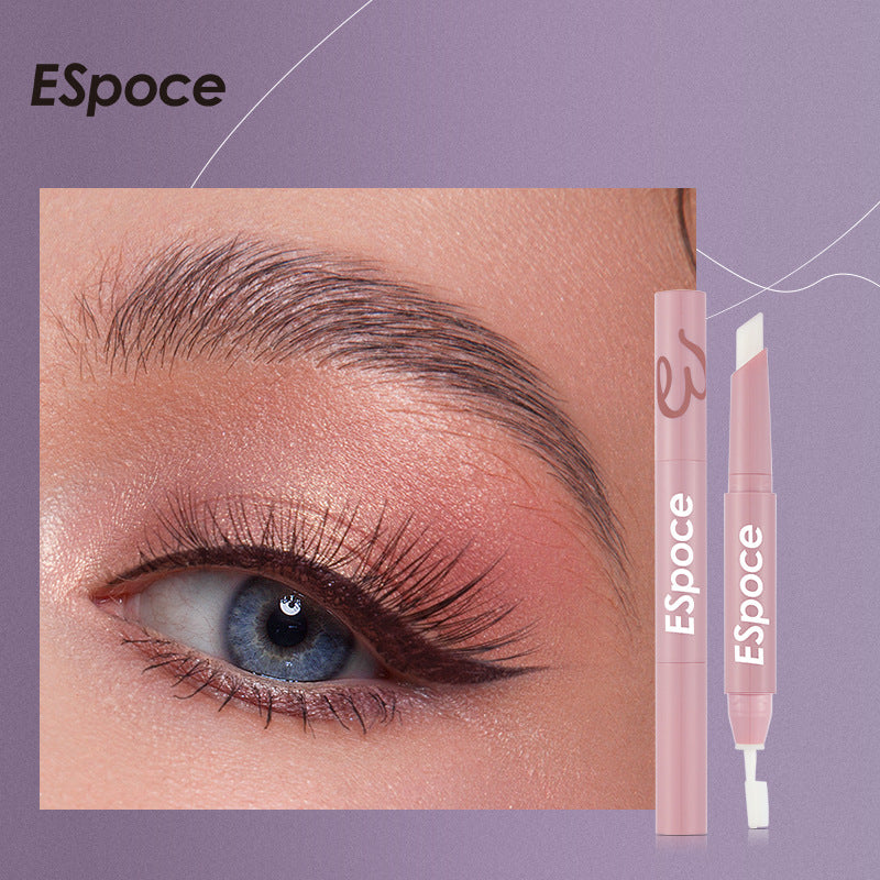 ESpoce New Multi-Functional Double-Headed Eyebrow Cream With Brush Head Wild Raw Eyebrow Stereotyped Three Dimensional Stereotyped Lasting Eyebrow Pencil