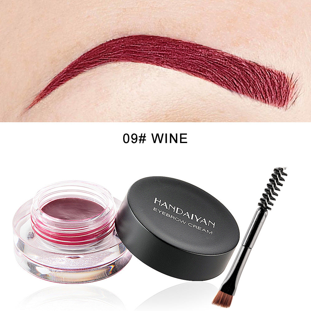 HANDAIYAN 12 Colors Waterproof Eyebrow Dyeing Cream Multifunctional Eyeliner Does Not Fade
