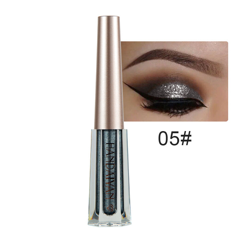 HANDAIYAN Diamond Pearl Liquid Eye Shadow 12 Colors Shining Bright Eye Shadow Liquid