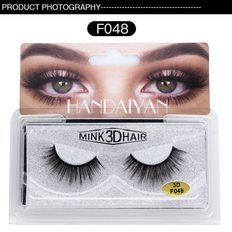 Explosive 3D Mink Hair False Eyelashes Curled Soft Slender Three Dimensional Thick False Eyelashes
