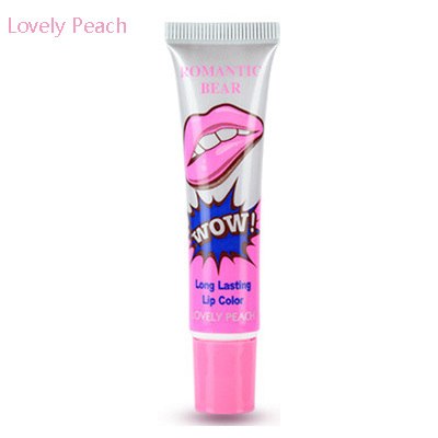 Romantic bear pomade Peel-off Waterproof long lasting Lip Gloss tint baton eosed balm lipsticks Long Lasting Makeup wow lips x1