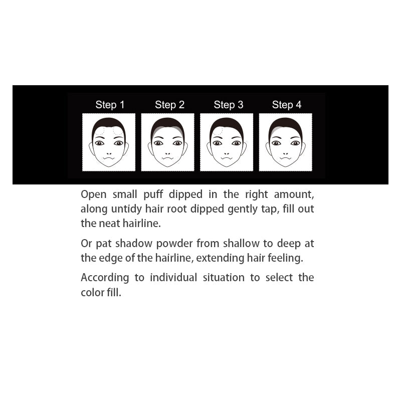 Makeup Hair Line Shadow Powder Eyebrow Powder Extract Easy to Wear Make Up neat symmetry hairline with Mirror Puff Fibers