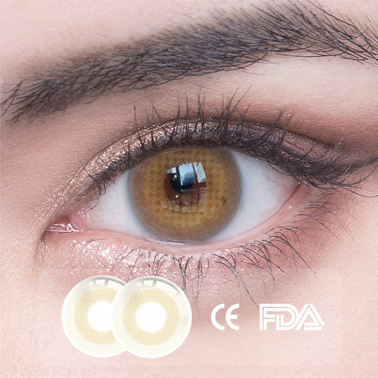 1Pcs FDA Certificate Eyes Beautiful Pupil Colorful Girl Cosplay Contact Lenses BROWN(0-600Â°ï¼‰